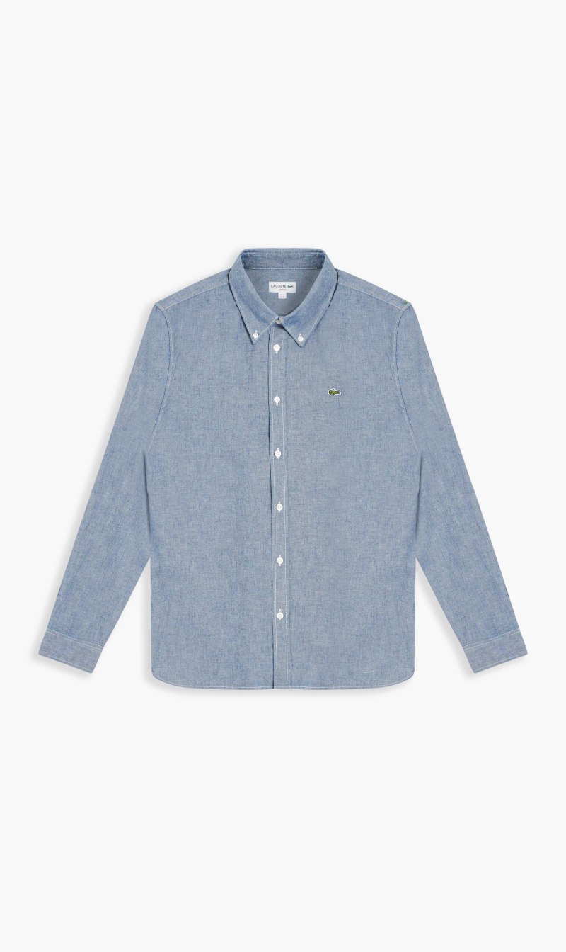 

Lacoste Blue Long Sleeved Casual Shirt for Men | The Deal Outlet