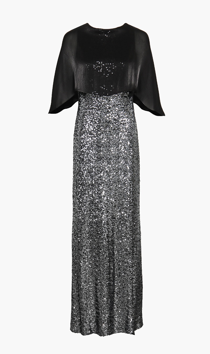 

Badgley Mischka Black Open Back Sequins Dress for Women | The Deal Outlet