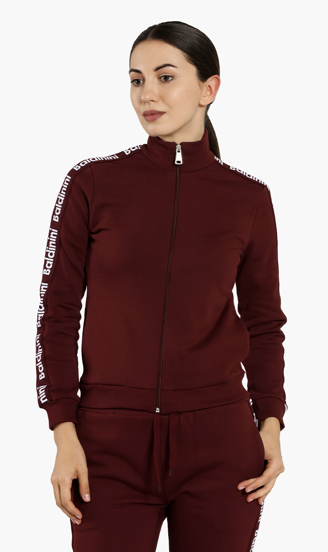 

Logo Tape Zip-up Sweatshirt, Red