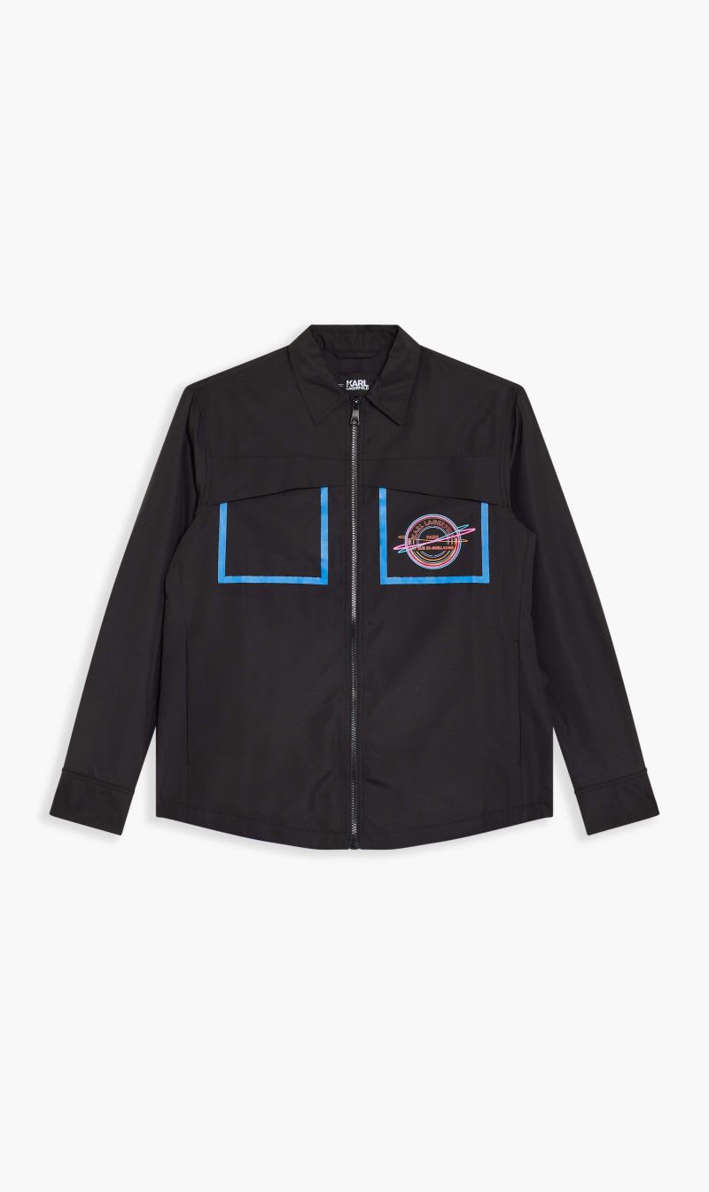 

Karl Lagerfeld Black Athleisure Jkt W Tape Detail for Men | The Deal Outlet