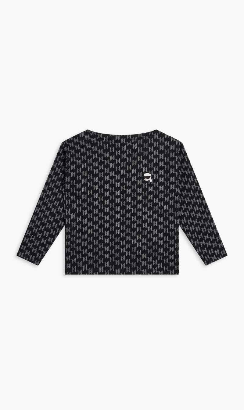 

Karl Lagerfeld Black Jacquard Logo Sweatshirt for Women | The Deal Outlet