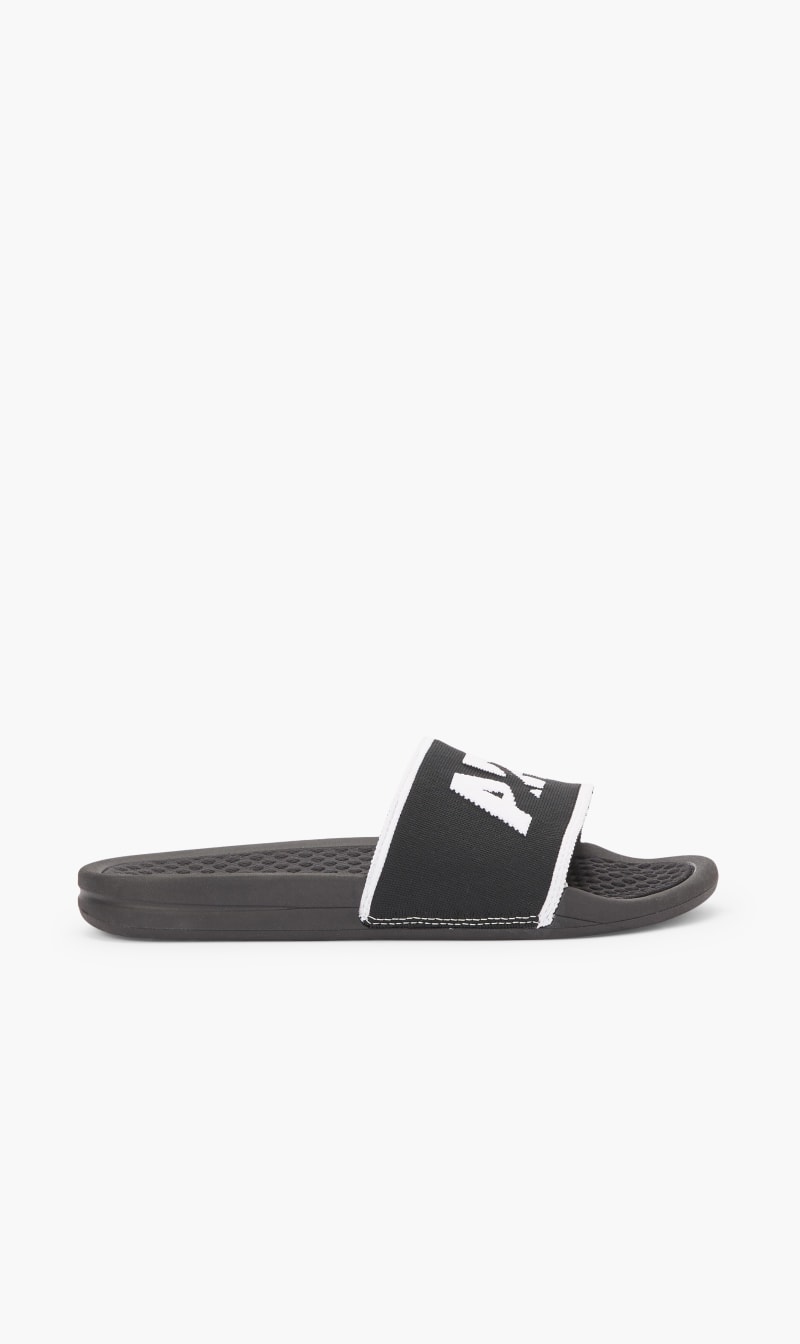 

Mens Big Logo Techloom Slide Blackwhitewhite, Black