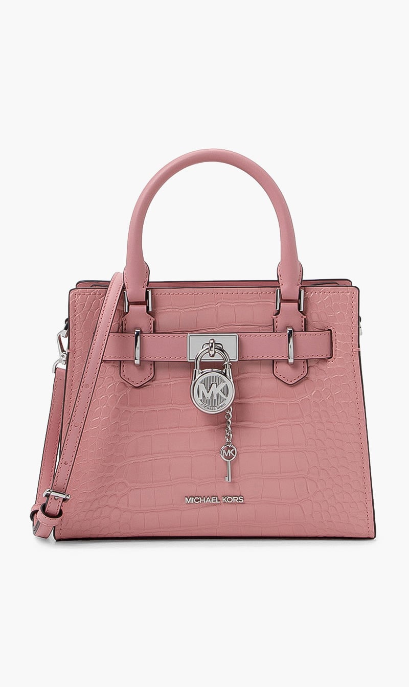 

Textured Leather Crossbody Bag, Pink