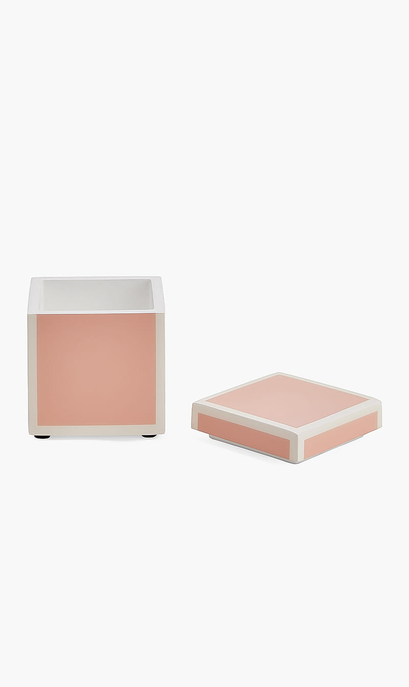 

Paris Pink Lacquer Cube Box