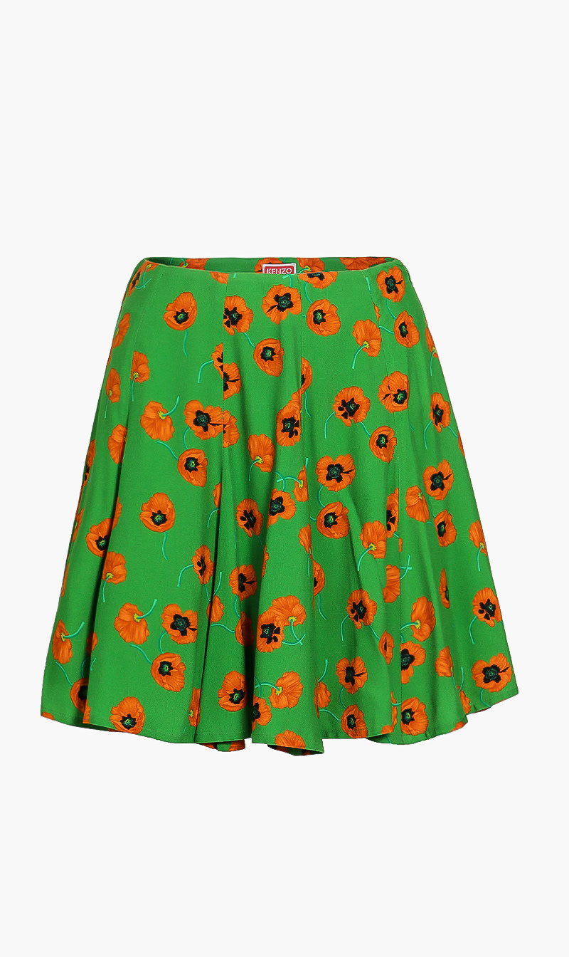 

Kenzo Green Floral Printed Mini Skirt for Women | The Deal Outlet