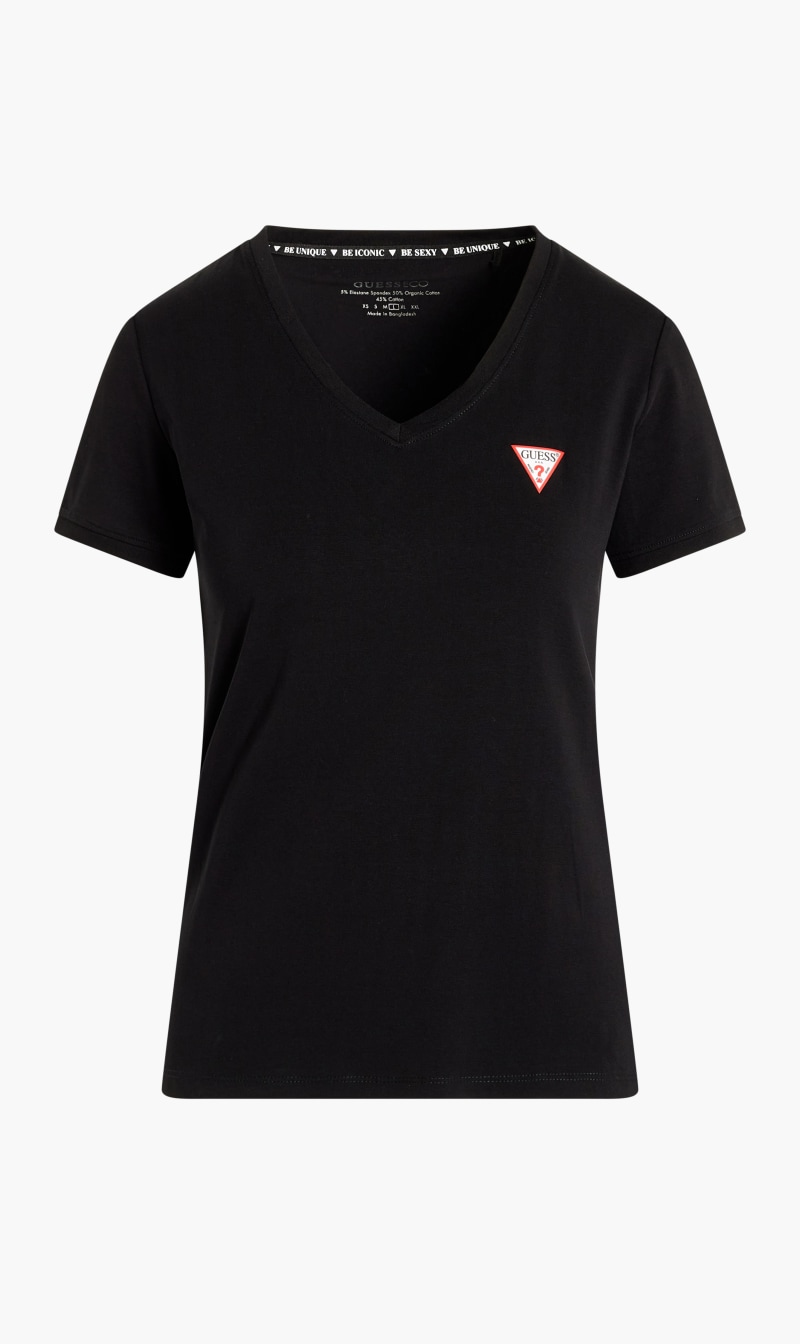 

V Neck Mini Triangle T-shirt, Black